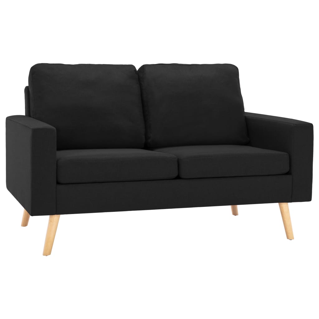 NNEVL 2-Seater Sofa Black Fabric