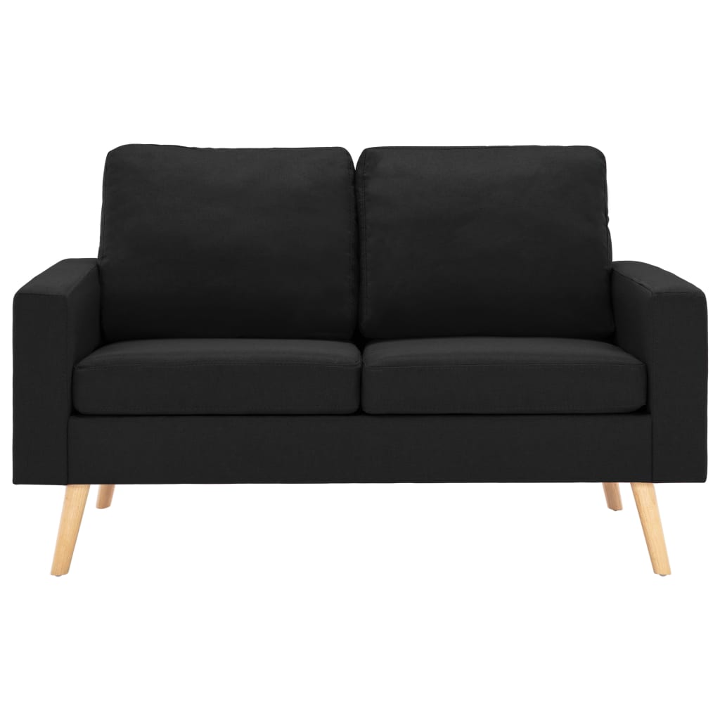 NNEVL 2-Seater Sofa Black Fabric
