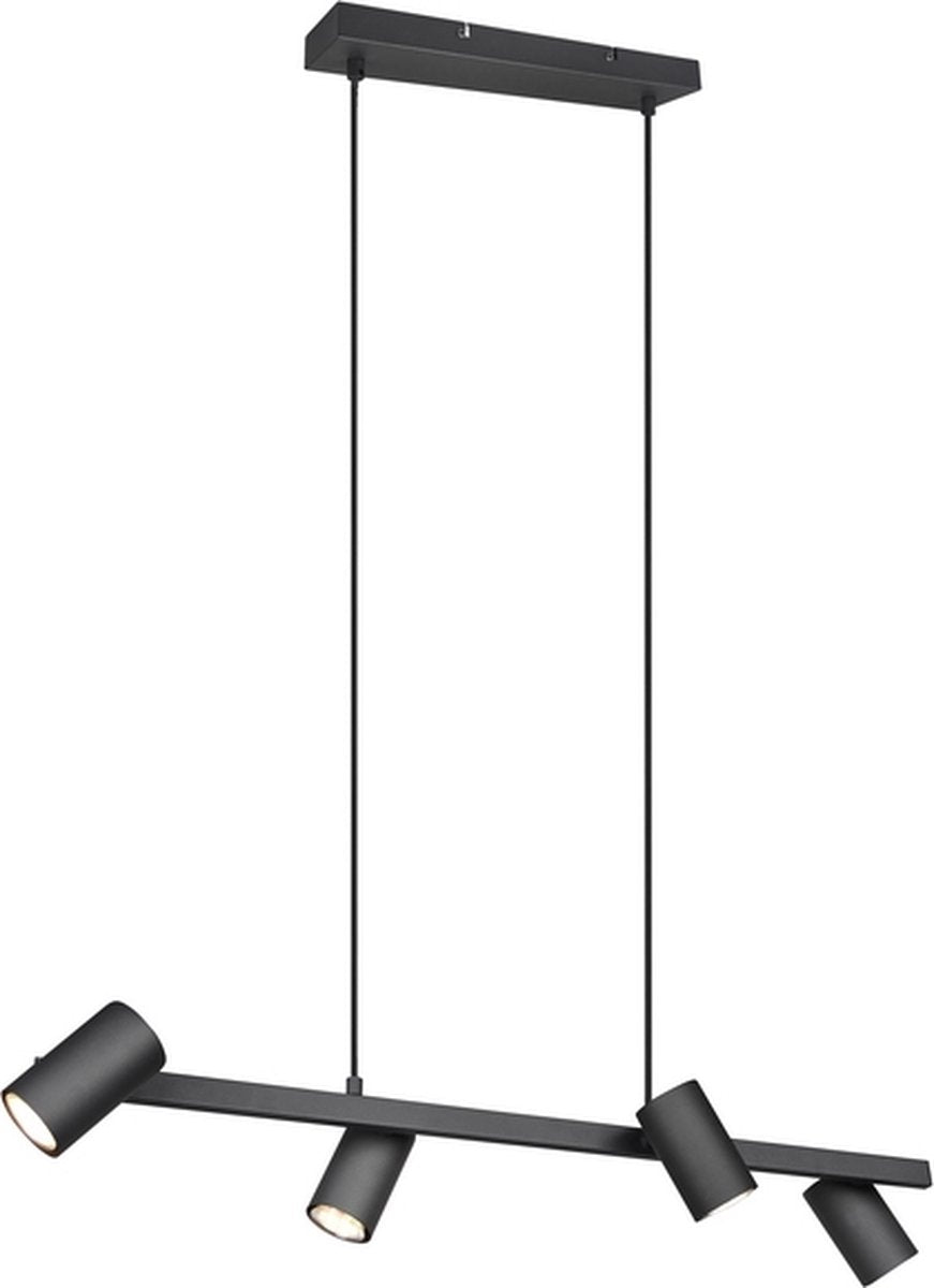 Trio marley - hanging lamp - black matt - excl. 4x gu10 4.9 w - ceiling mounting - height adjustable-0