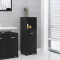 NNEVL Bathroom Cabinet Black 30x30x95 cm Chipboard