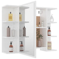 NNEVL Bathroom Mirror Cabinet White 80x20.5x64 cm Chipboard