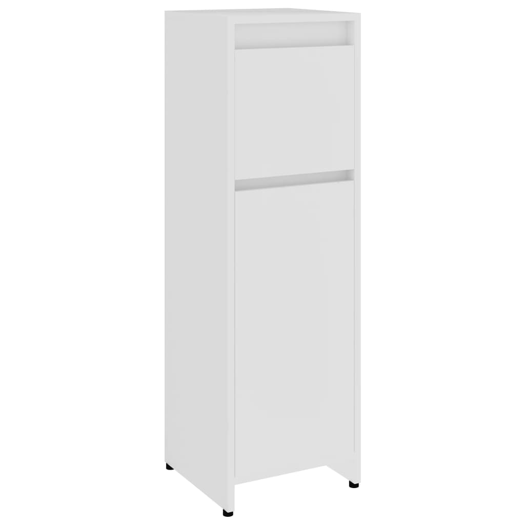 NNEVL Bathroom Cabinet White 30x30x95 cm Chipboard
