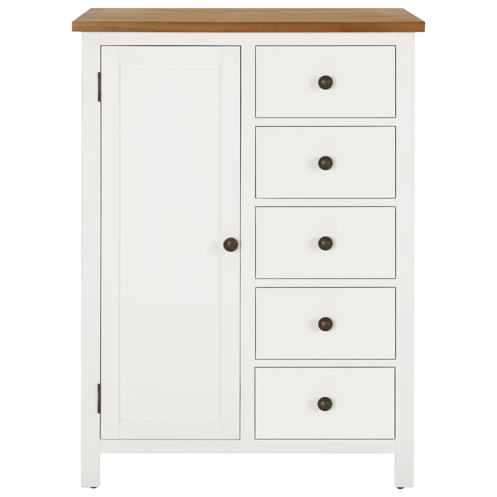 NNEVL Wardrobe 76x52x105 cm Solid Oak Wood