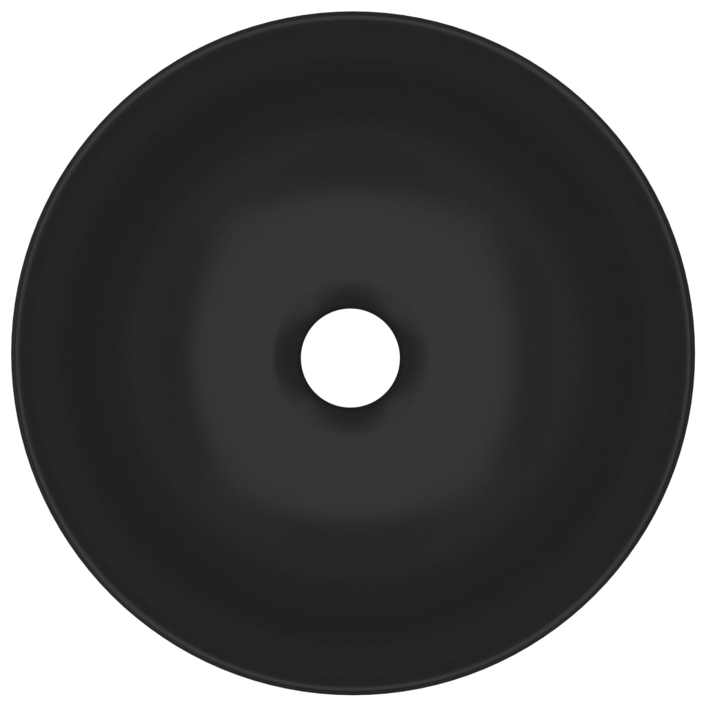 NNEVL Bathroom Sink Ceramic Matt Black Round