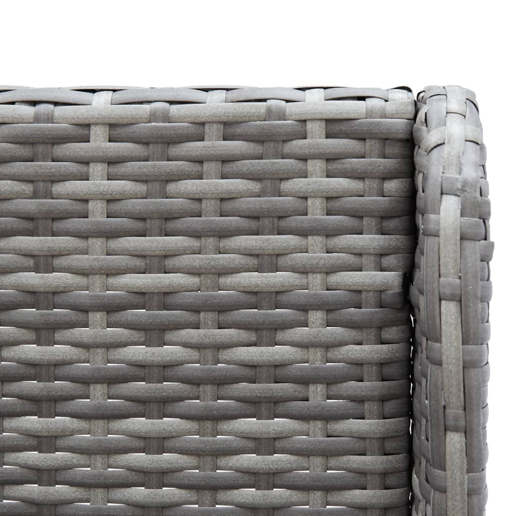 NNEVL Garden Corner Sofas 2 pcs Poly Rattan Grey