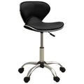 Vidaxl salon stool faux leather black-0