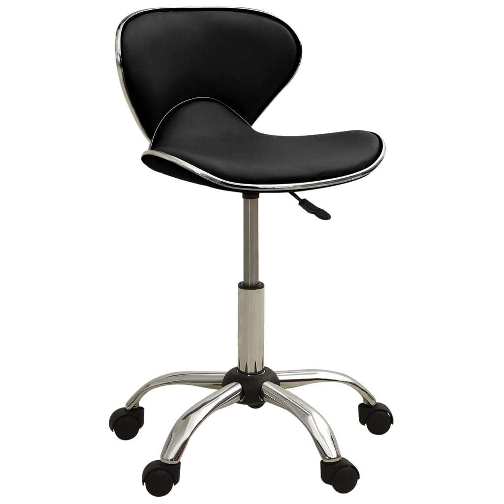 Vidaxl salon stool faux leather black-0