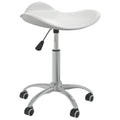 Vidaxl salon stool artificial leather white-0