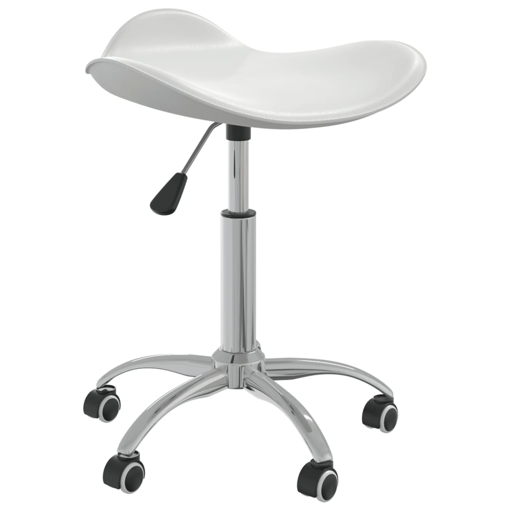 Vidaxl salon stool artificial leather white-0