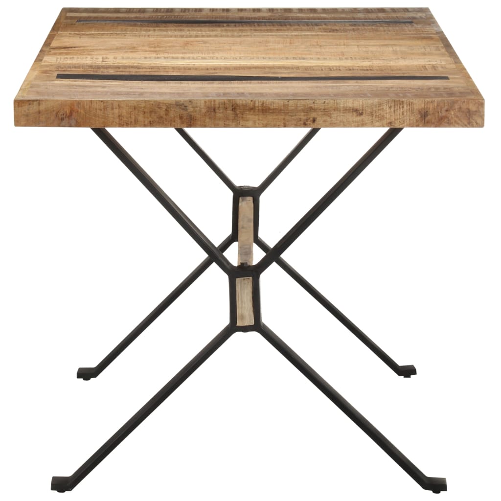 NNEVL Dining Table 160x80x76 cm Rough Mango Wood