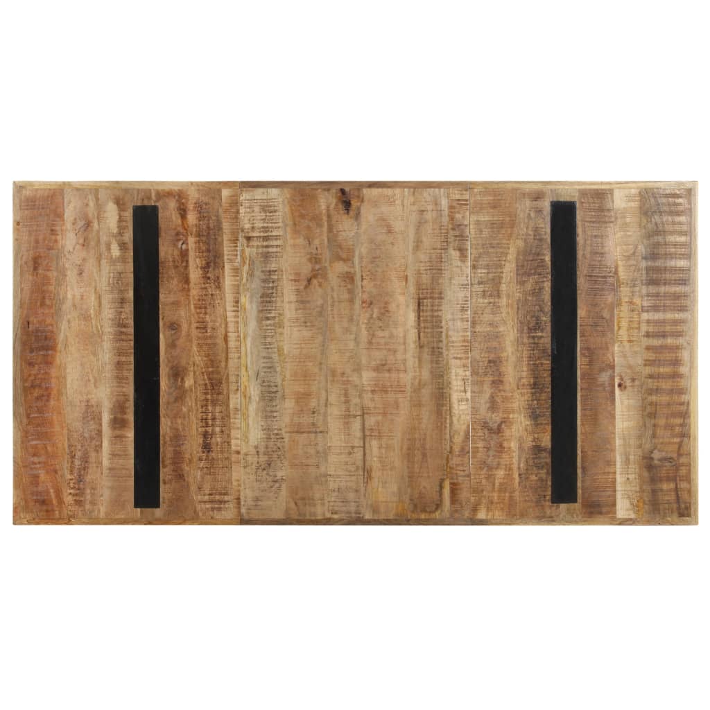 NNEVL Dining Table 160x80x76 cm Rough Mango Wood