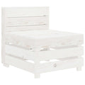 NNEVL Garden Pallet Sofa White Wood
