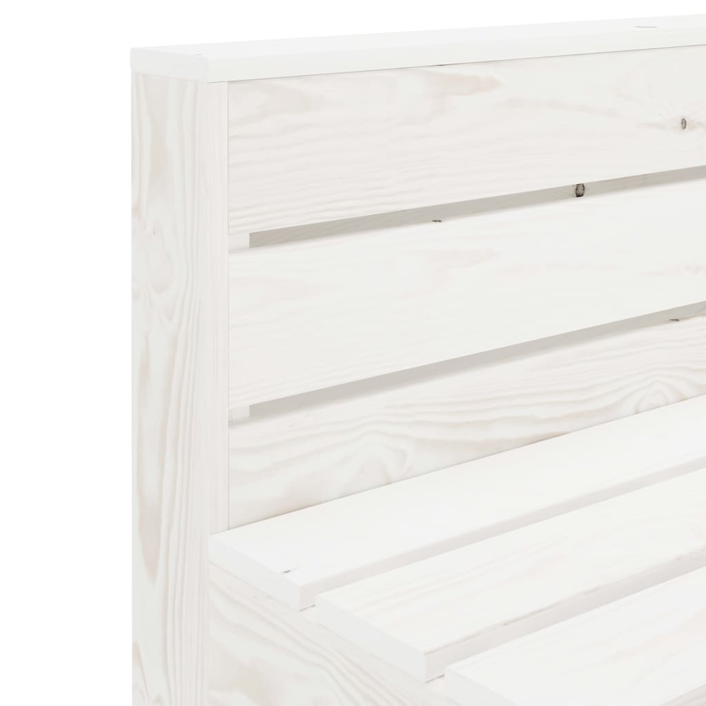 NNEVL Garden Pallet Sofa White Wood