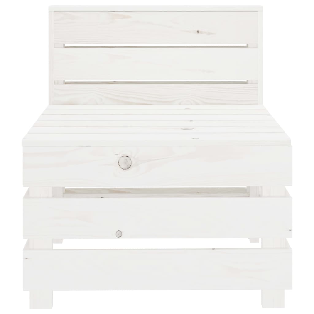NNEVL Garden Pallet Sofa White Wood