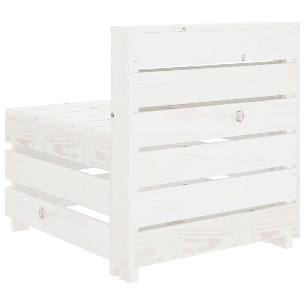 NNEVL Garden Pallet Sofa White Wood