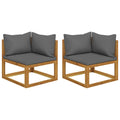 NNEVL Sectional Corner Sofas 2 pcs with Cushions Dark Grey