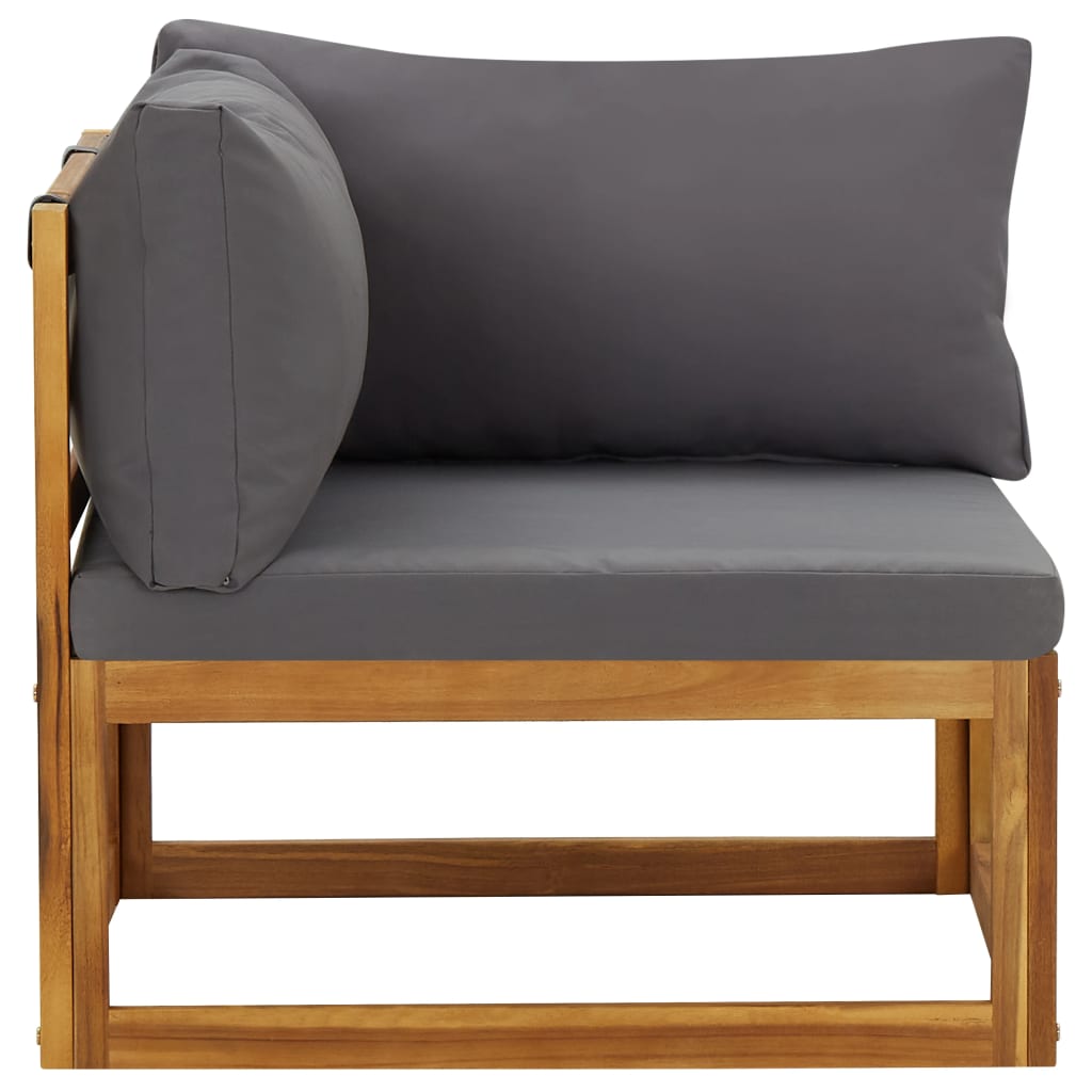 NNEVL Sectional Corner Sofas 2 pcs with Cushions Dark Grey