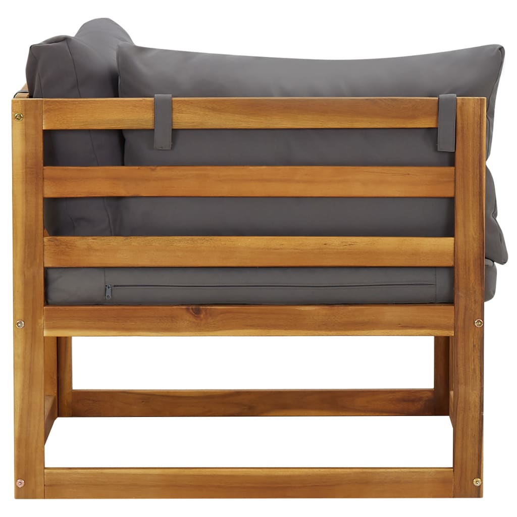 NNEVL Sectional Corner Sofas 2 pcs with Cushions Dark Grey