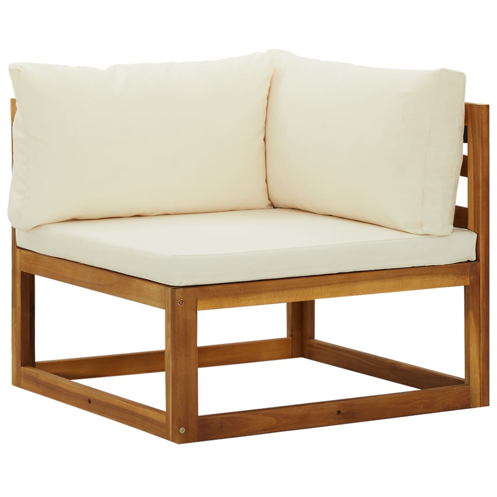 NNEVL Sectional Corner Sofas 2 pcs with Cushions Cream White