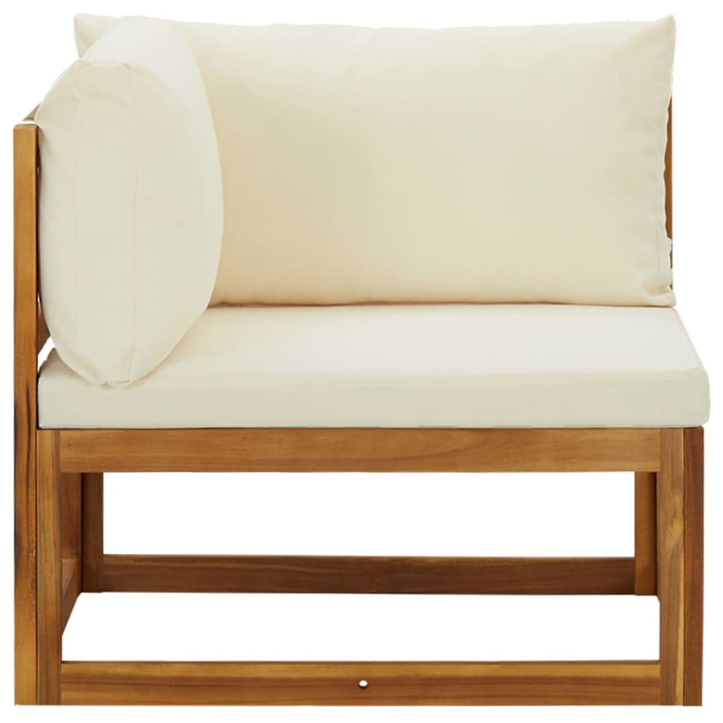 NNEVL Sectional Corner Sofas 2 pcs with Cushions Cream White