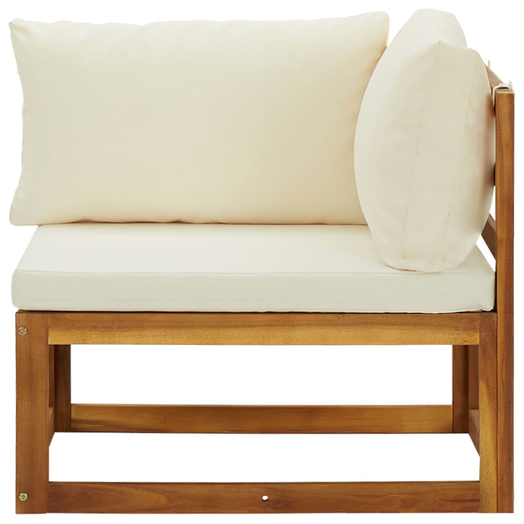 NNEVL Sectional Corner Sofas 2 pcs with Cushions Cream White