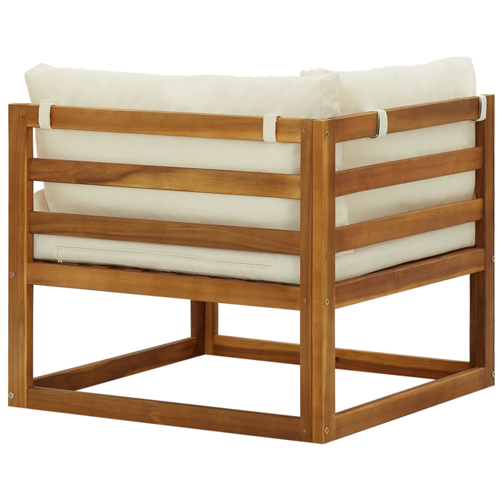 NNEVL Sectional Corner Sofas 2 pcs with Cushions Cream White