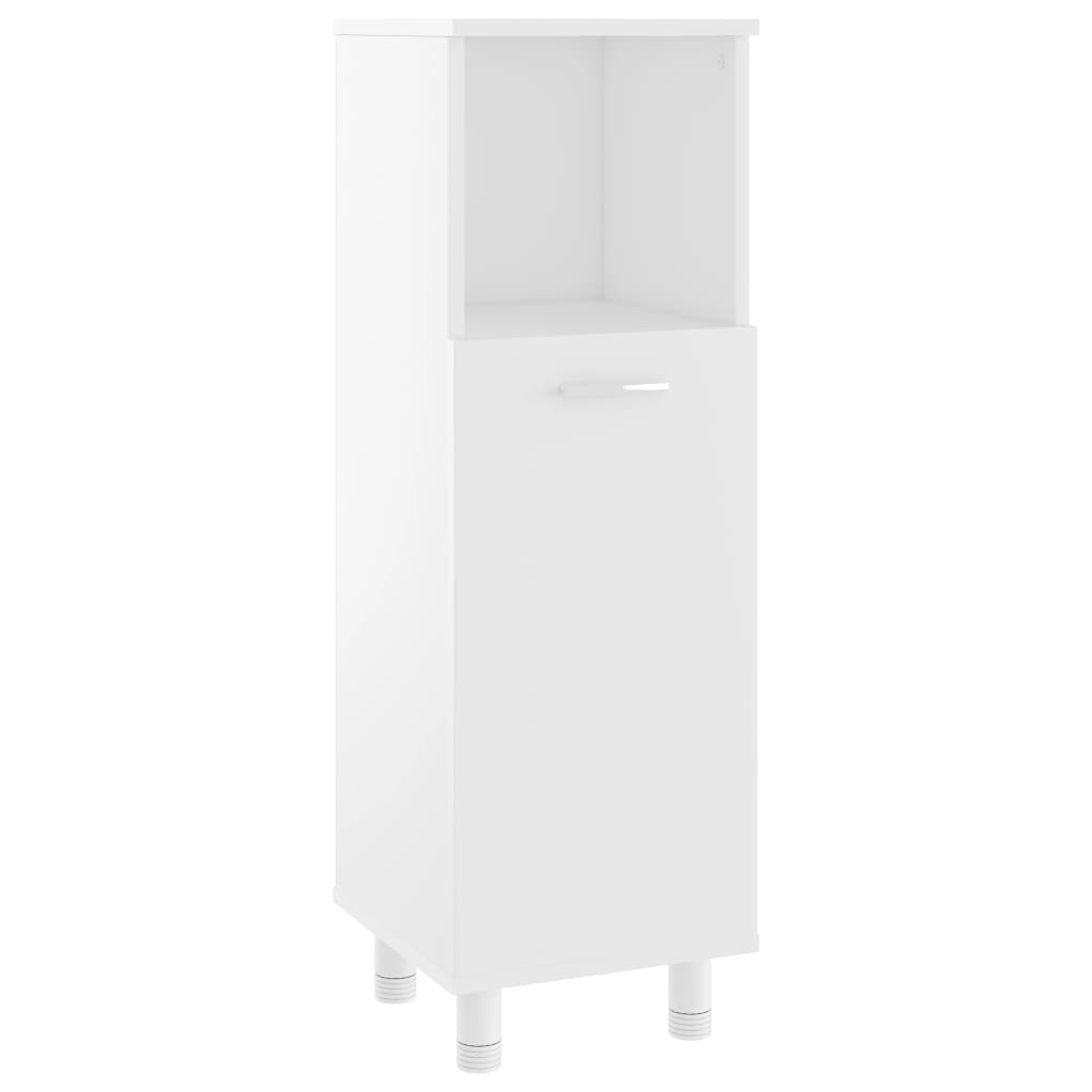 NNEVL Bathroom Cabinet White 30x30x95 cm Chipboard