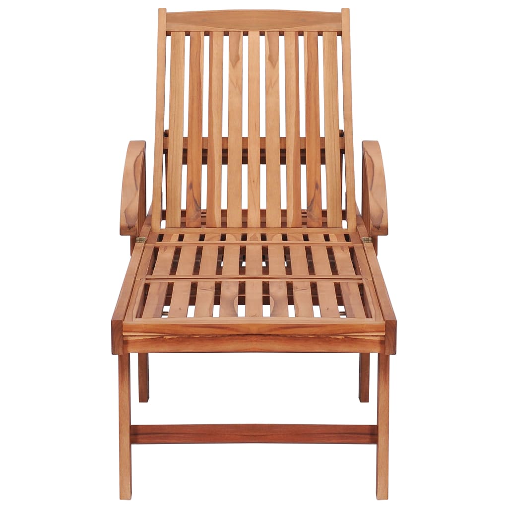 NNEVL Sun Lounger Solid Teak Wood