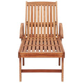 NNEVL Sun Lounger Solid Teak Wood
