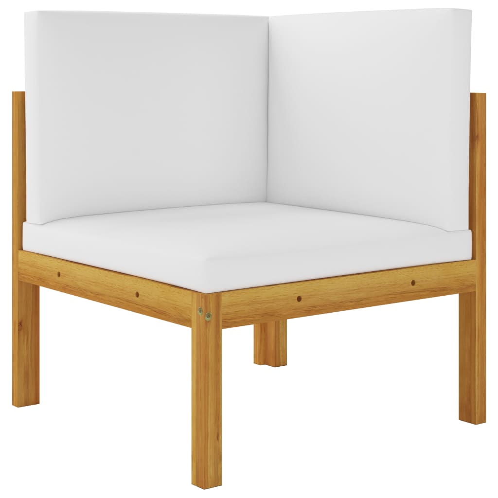 NNEVL Garden Corner Sofas 2 pcs with Cushions Solid Acacia Wood