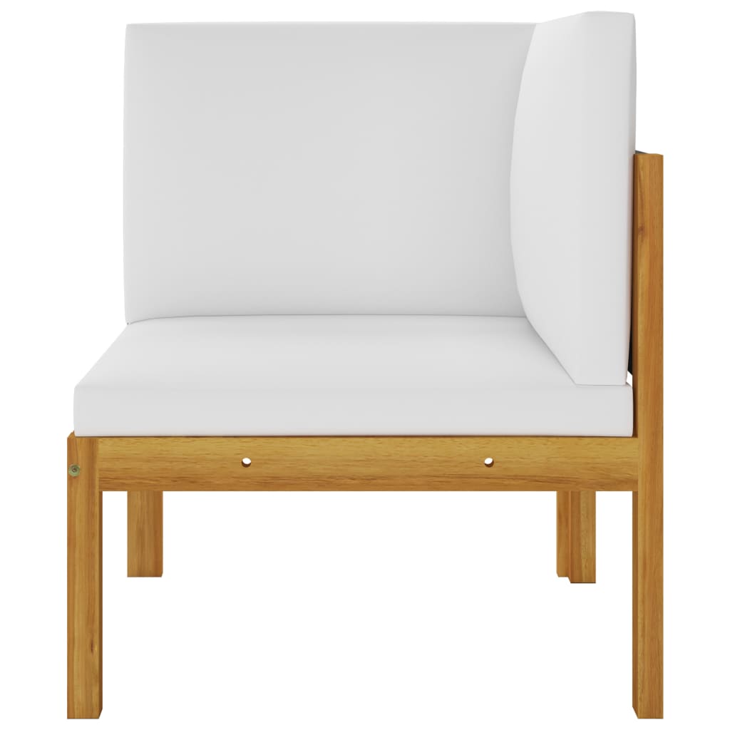 NNEVL Garden Corner Sofas 2 pcs with Cushions Solid Acacia Wood