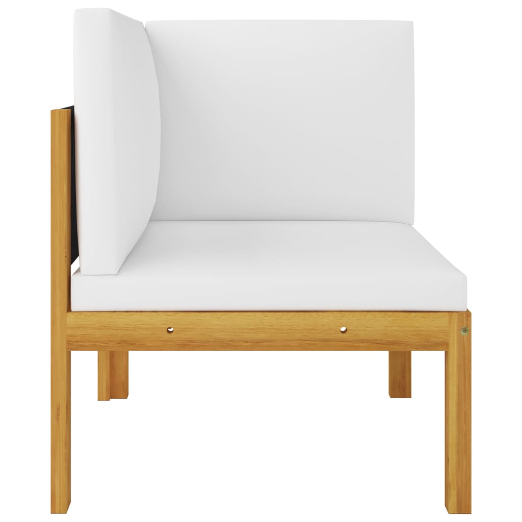 NNEVL Garden Corner Sofas 2 pcs with Cushions Solid Acacia Wood