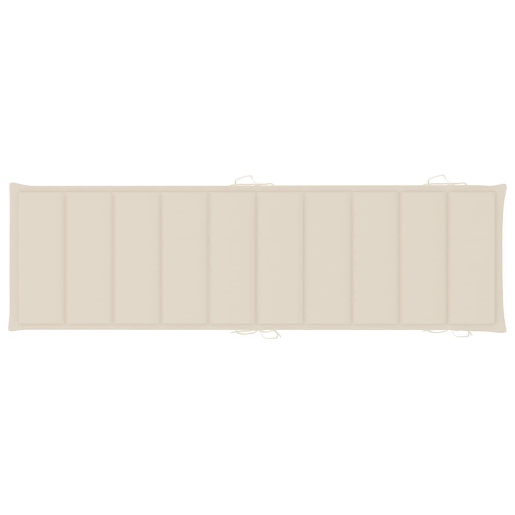 NNEVL Sun Lounger Cushion Cream 186x58x3 cm
