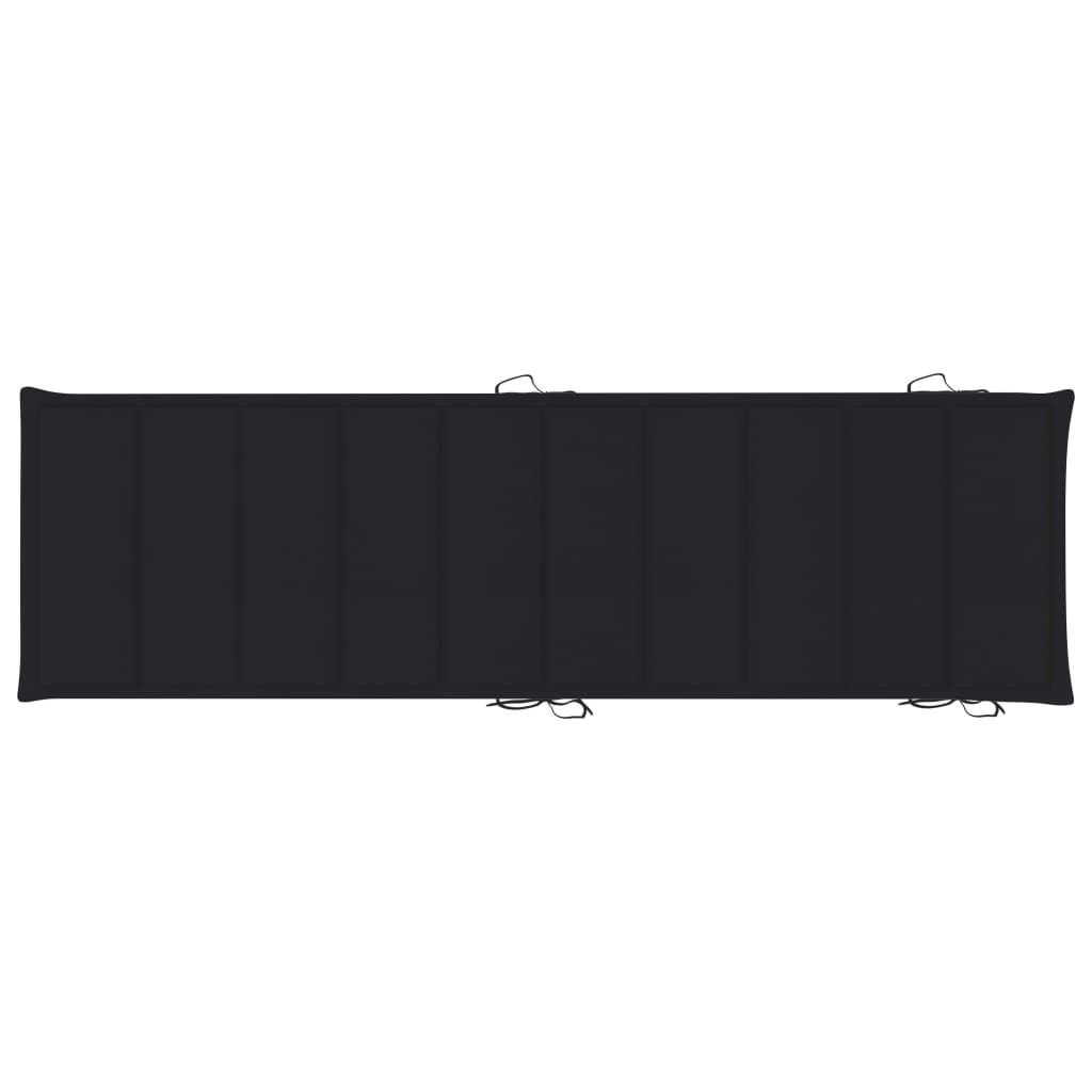 NNEVL Sun Lounger Cushion Black 186x58x3 cm