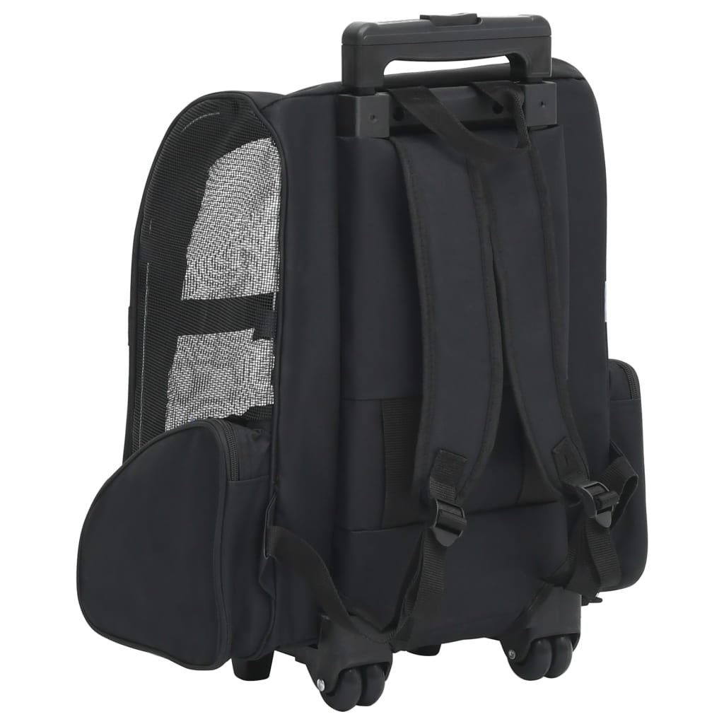 NNEVL Foldable Multipurpose Pet Trolley Black-2