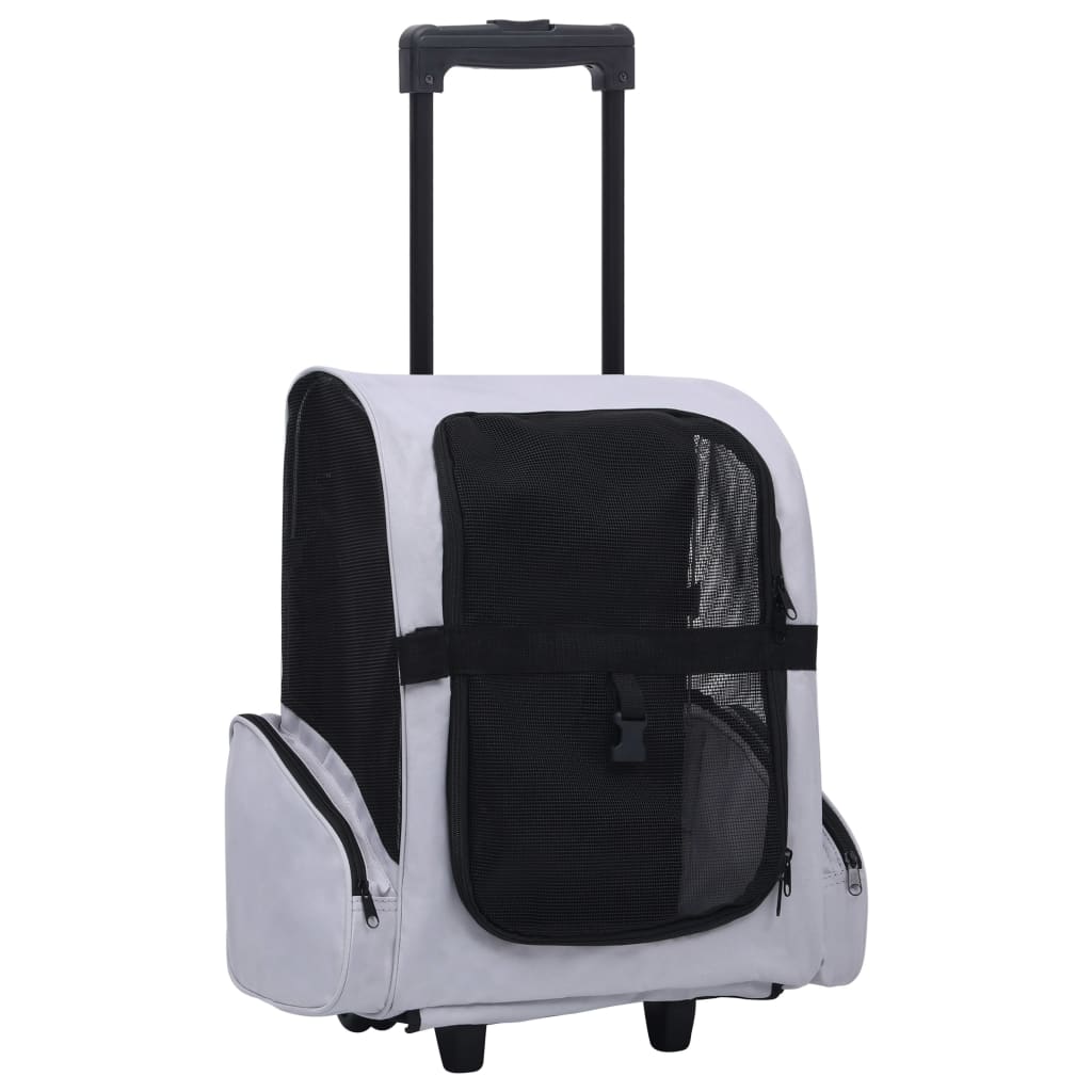 NNEVL Foldable Multipurpose Pet Trolley Grey-0