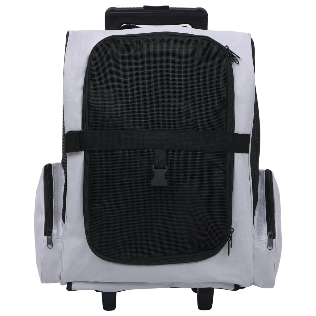NNEVL Foldable Multipurpose Pet Trolley Grey-1