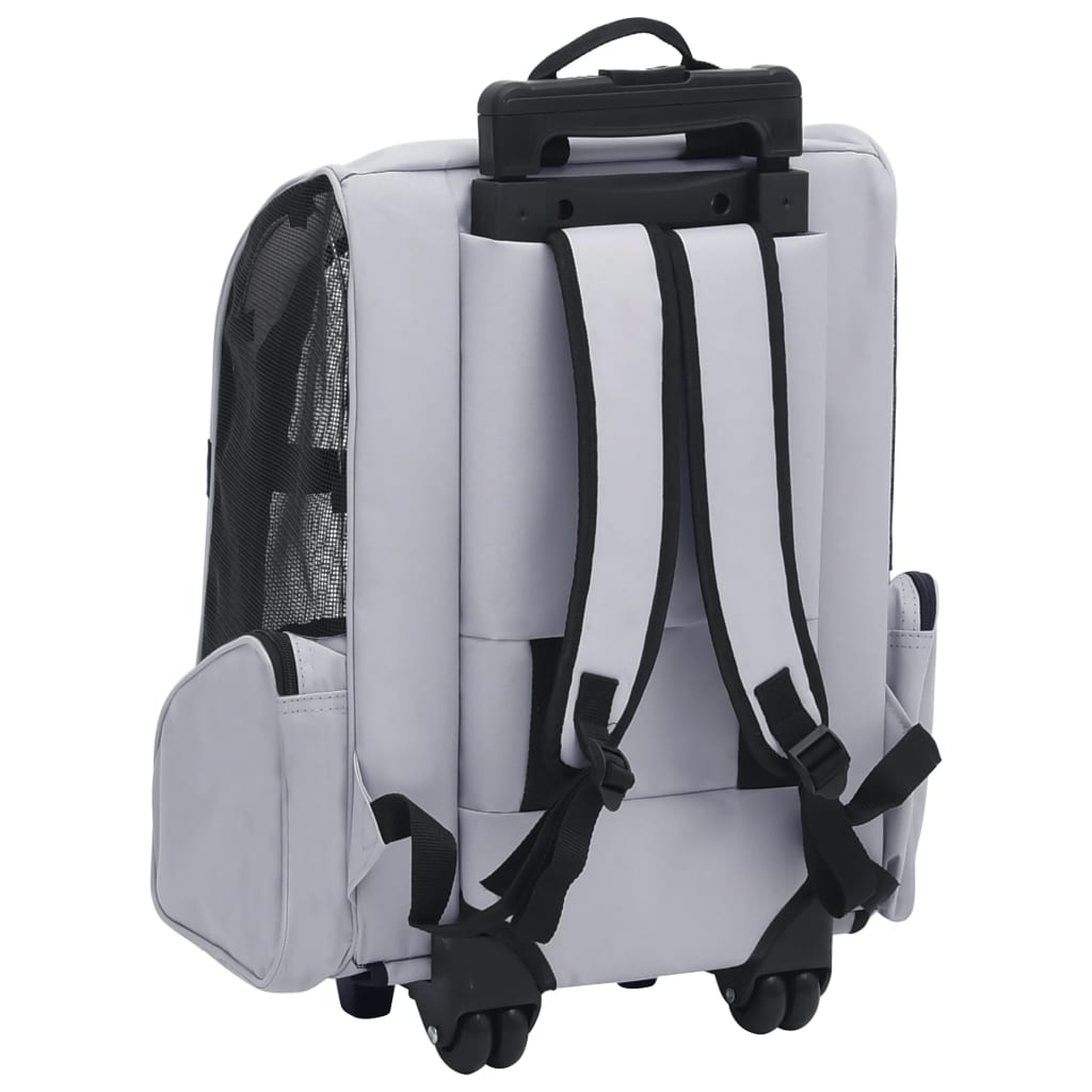 NNEVL Foldable Multipurpose Pet Trolley Grey-3