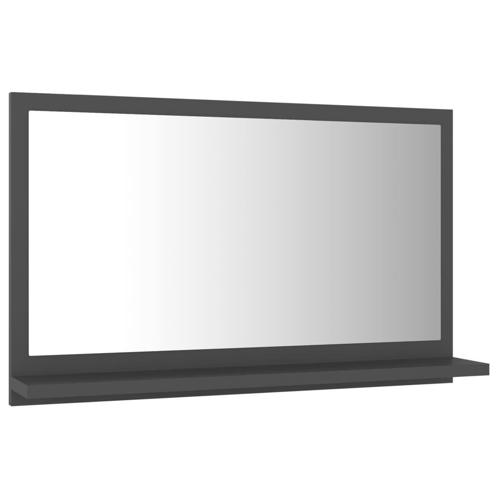 NNEVL Bathroom Mirror Grey 60cm Chipboard