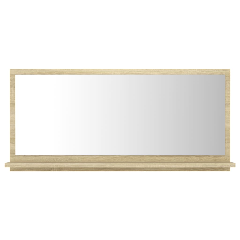 NNEVL Bathroom Mirror Sonoma Oak 80x10.5x37cm Chipboard