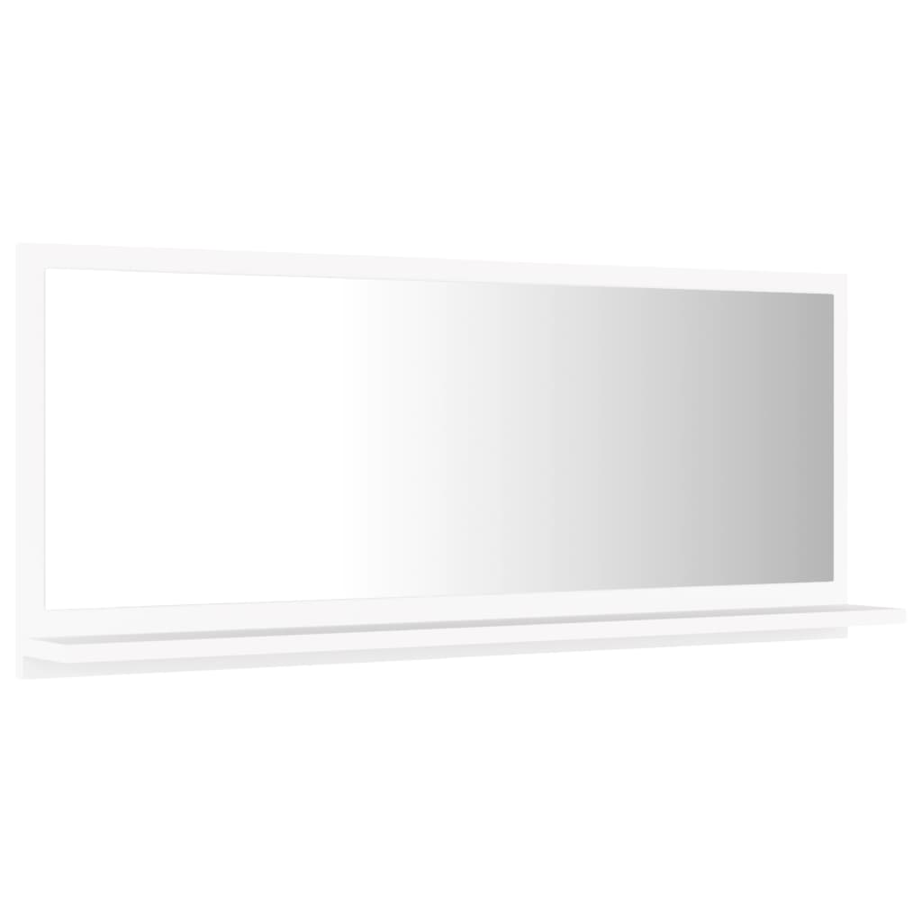NNEVL Bathroom Mirror White 90cm Chipboard