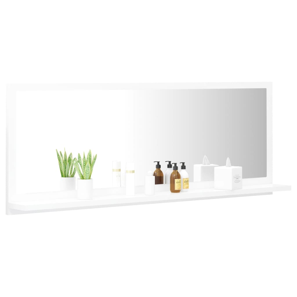 NNEVL Bathroom Mirror White 100cm Chipboard