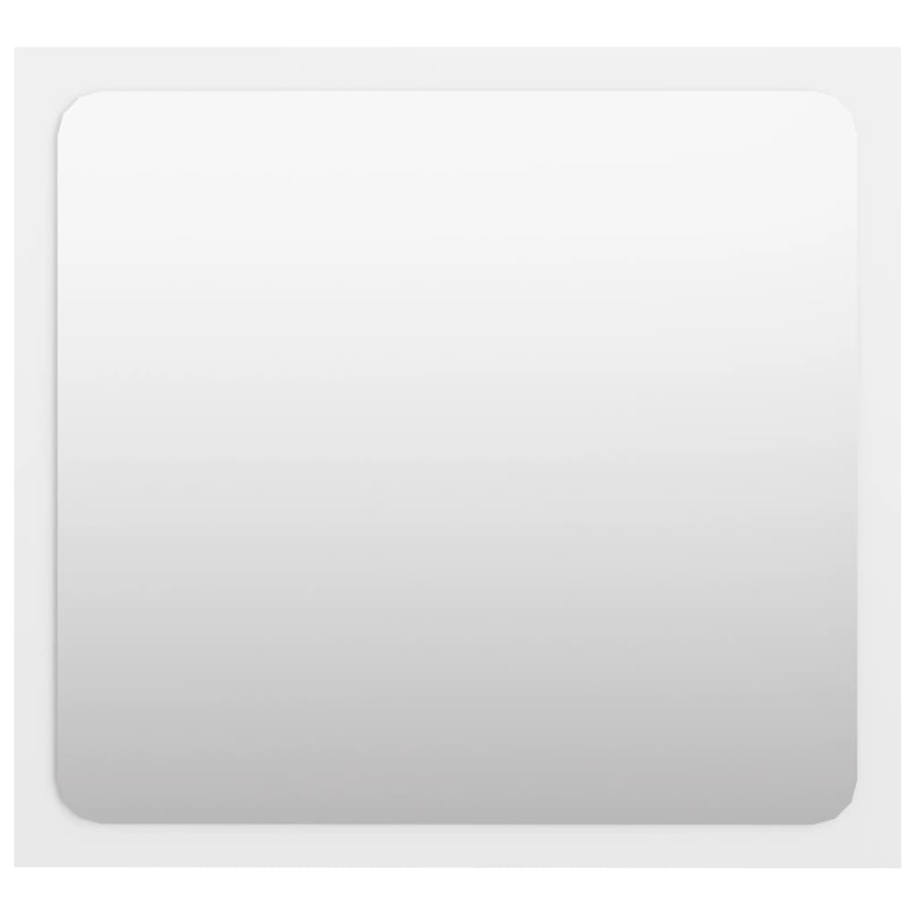 NNEVL Bathroom Mirror High Gloss White 40x1.5x37 cm Chipboard
