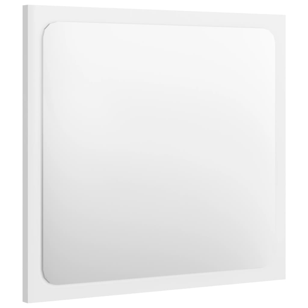 NNEVL Bathroom Mirror High Gloss White 40x1.5x37 cm Chipboard
