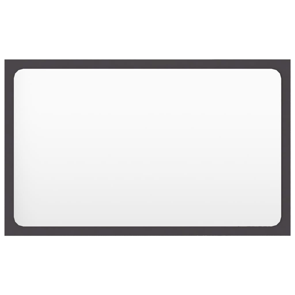 NNEVL Bathroom Mirror Grey 60x1.5x37 cm Chipboard