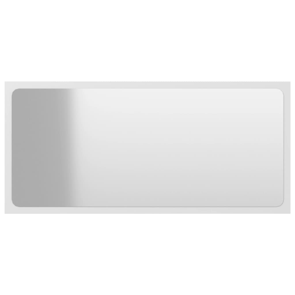 NNEVL Bathroom Mirror White 80x1.5x37 cm Chipboard