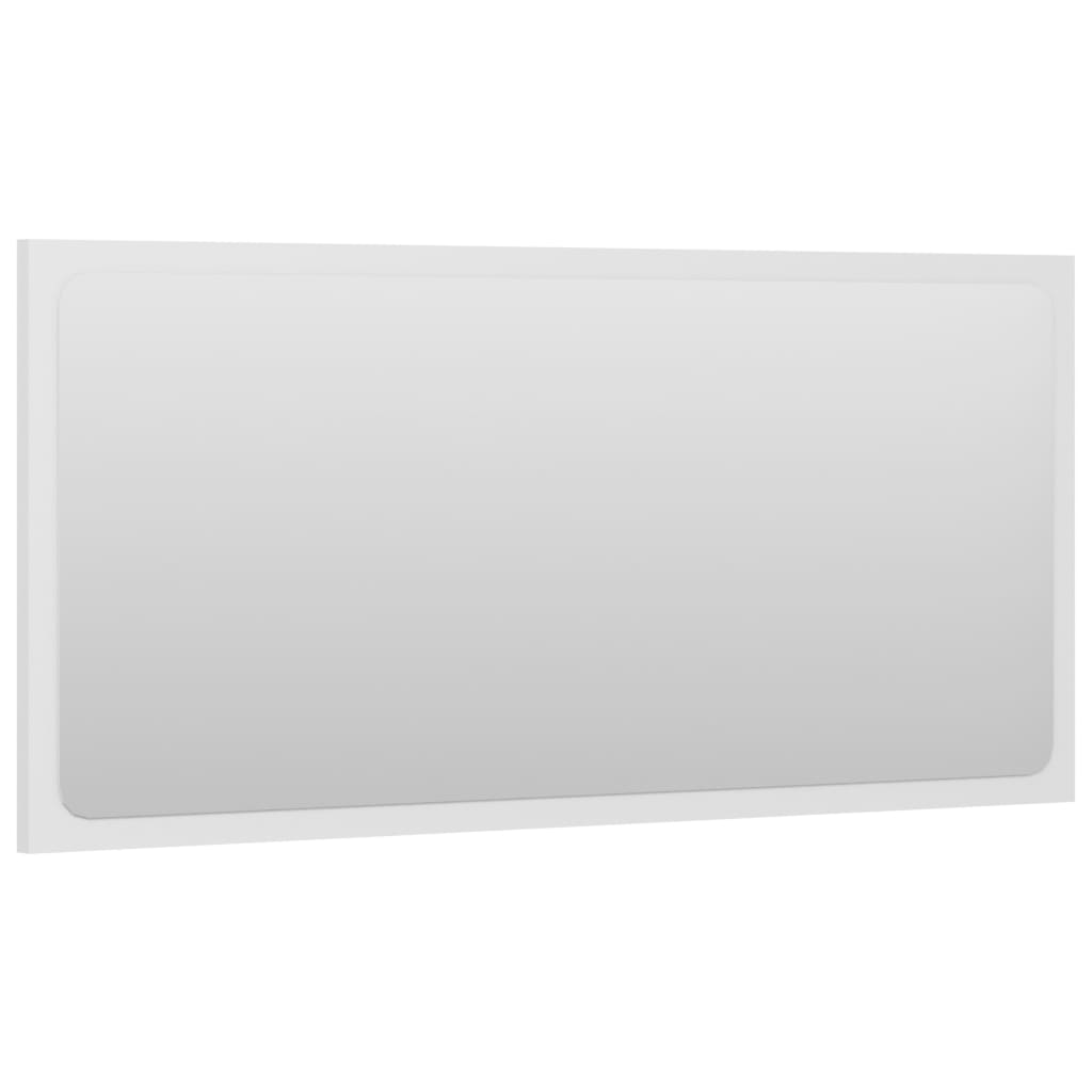 NNEVL Bathroom Mirror White 80x1.5x37 cm Chipboard