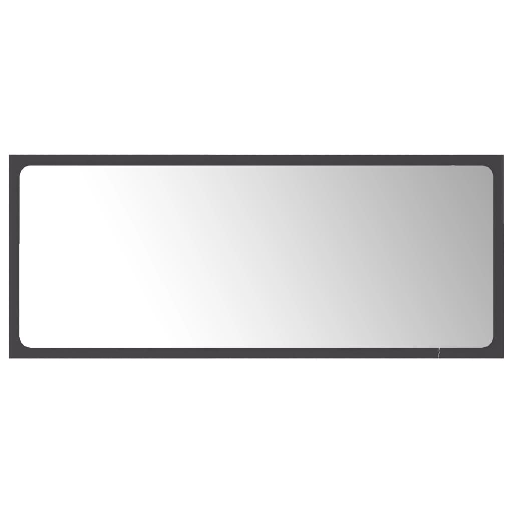 NNEVL Bathroom Mirror Grey 90x1.5x37 cm Chipboard