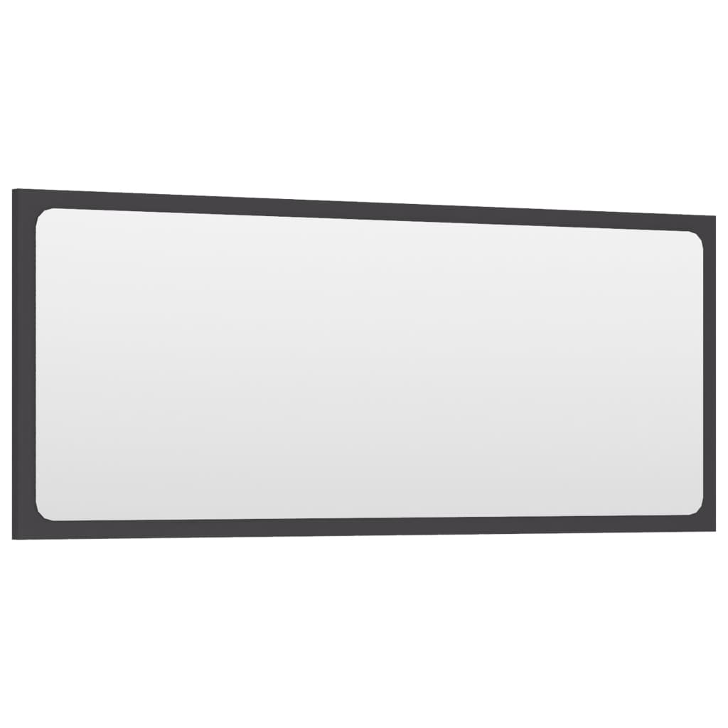 NNEVL Bathroom Mirror Grey 90x1.5x37 cm Chipboard