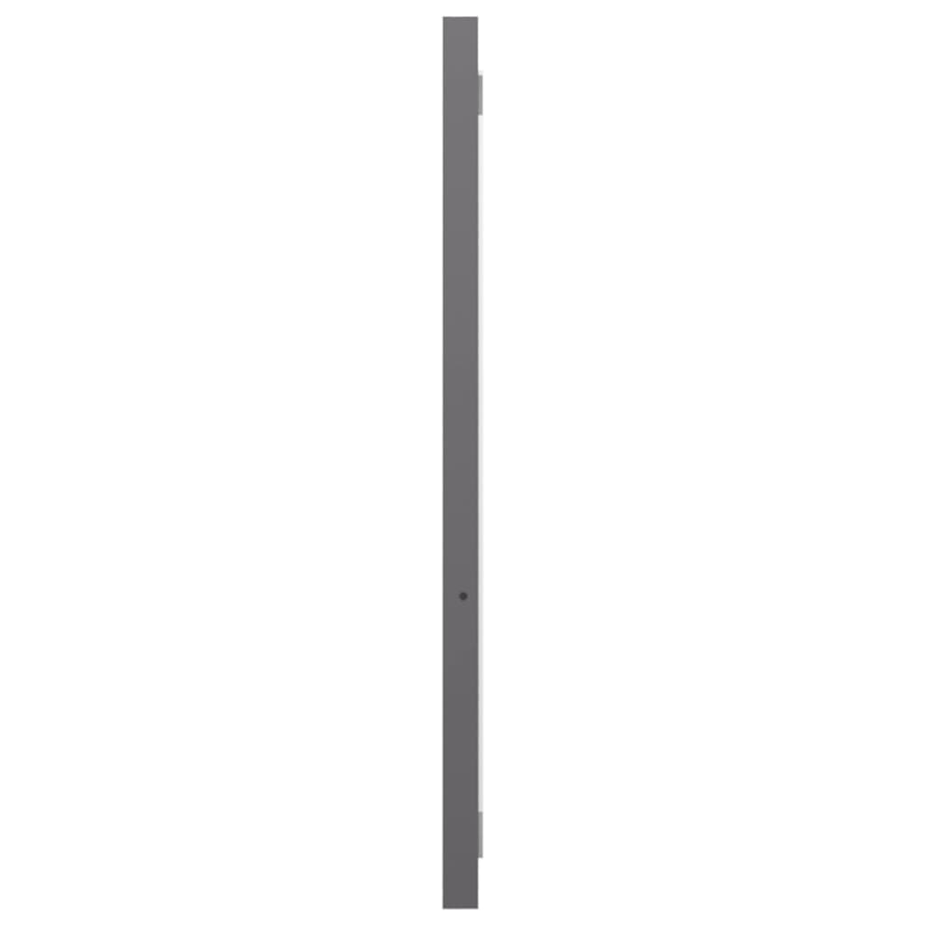 NNEVL Bathroom Mirror High Gloss Grey 90x1.5x37 cm Chipboard